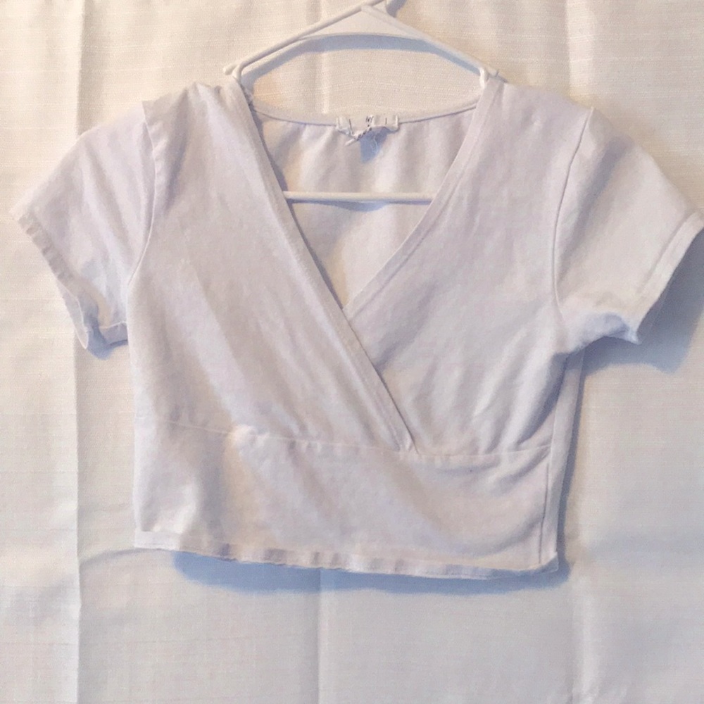 deep neck crop top